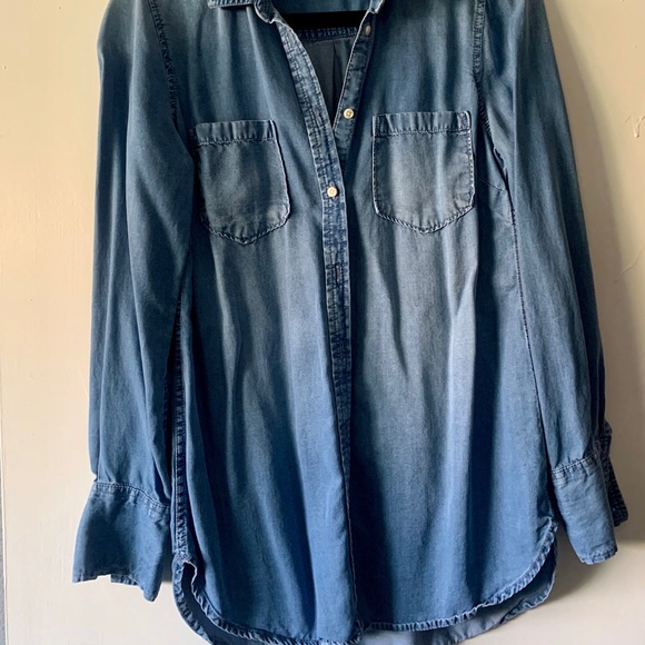 Denim Button Up Flannel - Picture 2 of 4